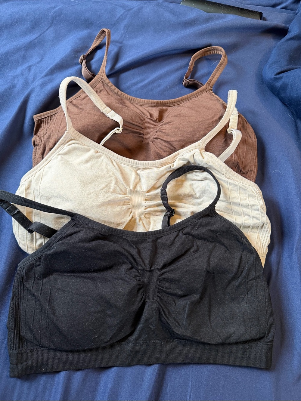 Kalon Studios Bralette Set in Black, Cream, Brown